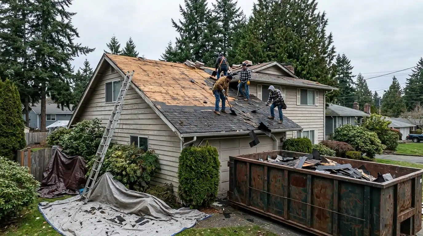 Skylight Installation & Replacement work on a house in Tacoma, Washington